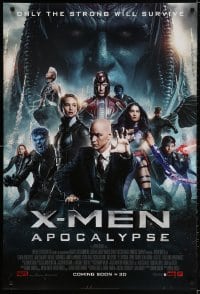 2w994 X-MEN: APOCALYPSE style F int'l advance DS 1sh 2016 Marvel, only the strong will survive