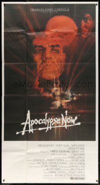 2x384 APOCALYPSE NOW 3sh 1979 Francis Ford Coppola, classic Bob Peak art of Brando and Sheen!