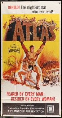 2x387 ATLAS 3sh 1961 strongman Michael Forest is feared by every man & desired by every woman!