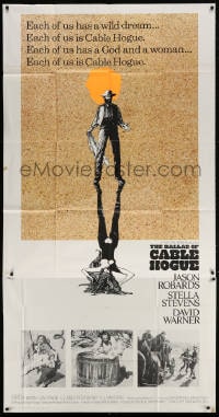 2x389 BALLAD OF CABLE HOGUE int'l 3sh 1970 Sam Peckinpah, Robards & Stella Stevens, different art!