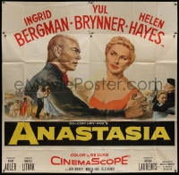 2x026 ANASTASIA 6sh 1956 great different art of Ingrid Bergman & Yul Brynner, ultra rare!