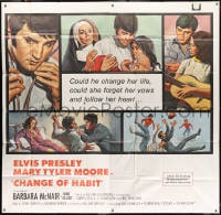 2x036 CHANGE OF HABIT int'l 6sh 1969 Dr. Elvis Presley, nun Mary Tyler Moore, Barbara McNair