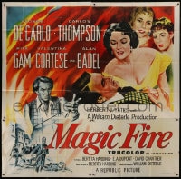 2x062 MAGIC FIRE 6sh 1955 William Dieterle, art of Yvonne De Carlo & Alan Badel as Richard Wagner!