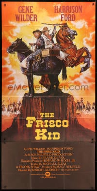 2x005 FRISCO KID English 3sh 1979 Aldrich, Struzan art of Harrison Ford & Jewish Rabbi Gene Wilder!
