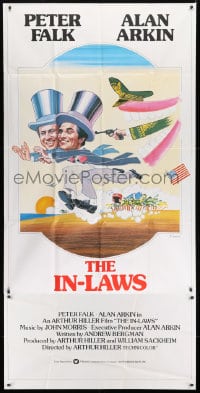 2x011 IN-LAWS English 3sh 1979 classic Peter Falk & Alan Arkin screwball comedy, art by Ferracci!