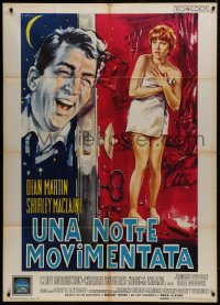 2x677 ALL IN A NIGHT'S WORK Italian 1p 1961 Colizzi art of Dean Martin & half-naked Shirley MacLaine
