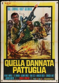 2x689 BATTLE OF THE DAMNED Italian 1p 1969 Quella dannata pattuglia, Casaro art of soldiers, rare!