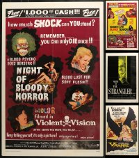 2y320 LOT OF 4 27X41 HORROR ONE-SHEETS MOUNTED TO FOAMCORE 1960s-1970s from a variety of movies!