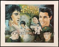 2y717 LOT OF 9 UNFOLDED 21X26 ELVIS PRESLEY ART PRINTS 1978 great art montage by Terry A. West!