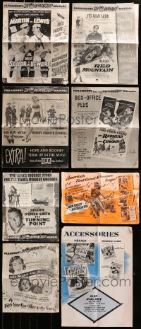 2y163 LOT OF 7 UNCUT PRESSBOOKS 1940s-1950s advertising for a variety of different movies!