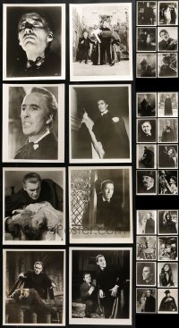 2y377 LOT OF 30 HAMMER HORROR 8X10 REPRO PHOTOS 1980s many great portraits of Christopher Lee!