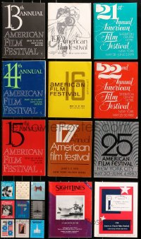 2y249 LOT OF 20 AMERICAN FILM AND VIDEO FESTIVAL SOUVENIR PROGRAM BOOKS 1970s-1990s cool!