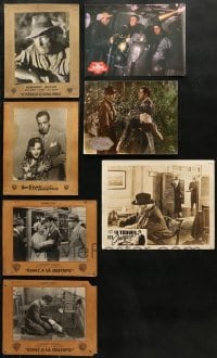 2y154 LOT OF 7 NON-U.S. LOBBY CARDS FROM HUMPHREY BOGART MOVIES 1940s-1950s Sierra Madre & more!