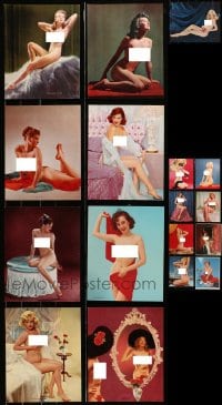 2y371 LOT OF 17 SEXY CALENDAR SAMPLES 1950s great portraits of completely nude women!