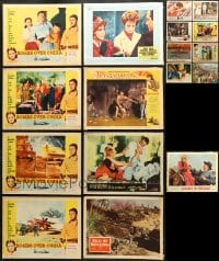 2y148 LOT OF 17 LOBBY CARDS 1950s-1960s incomplete sets from a variety of different movies!