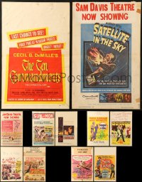 2y272 LOT OF 17 FORMERLY FOLDED WINDOW CARDS 1950s great images from a variety of movies!