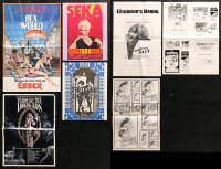 2y162 LOT OF 7 UNCUT SEXPLOITATION PRESSBOOKS 1970s-1980s a variety of sexy images!