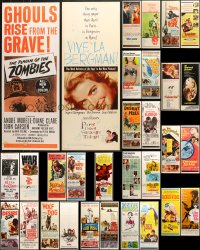 2y644 LOT OF 33 UNFOLDED INSERTS 1950s-1970s great images from a variety of different movies!