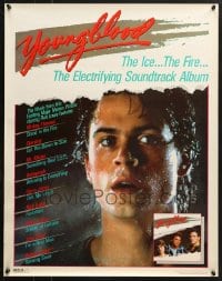 2y673 LOT OF 9 UNFOLDED 22X28 YOUNGBLOOD SOUNDTRACK MUSIC POSTERS 1986 c/u of Rob Lowe!