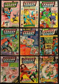 2y222 LOT OF 9 DC JUSTICE LEAGUE OF AMERICA COMIC BOOKS 1960s Superman, Batman & more!