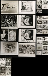 2y506 LOT OF 37 WALT DISNEY TV AND VIDEO CARTOON 8X10 STILLS 1950s-1990s great animation images!