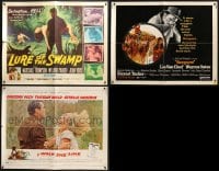 2y654 LOT OF 3 FORMERLY FOLDED HALF-SHEETS 1950s-1970s Lure of the Swamp, I Walk the Line, Requiem