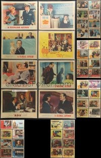 2y123 LOT OF 64 1960S BAGGED AND PRICED LOBBY CARDS 1960s incomplete sets from a variety of movies!