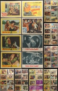 2y116 LOT OF 72 1960S BAGGED AND PRICED LOBBY CARDS 1960s incomplete sets from a variety of movies!