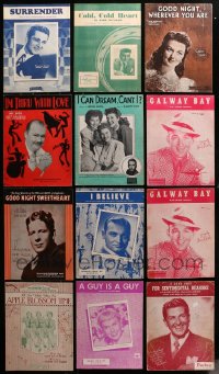 2y172 LOT OF 34 SHEET MUSIC FEATURED BY SINGERS 1920s-1950s a variety of different songs!