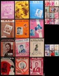 2y176 LOT OF 30 SHEET MUSIC FEATURED BY SINGERS 1920s-1950s a variety of different songs!