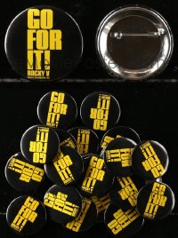 2y415 LOT OF 21 ROCKY V PIN-BACK BUTTONS 1990 Sylvester Stallone boxing sequel, go for it!