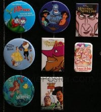 2y436 LOT OF 8 DISNEY ANIMATION PIN-BACK BUTTONS 1990s images from a variety of cartoons!