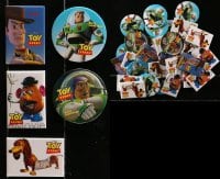 2y405 LOT OF 35 TOY STORY PIN-BACK BUTTONS 1995 Woody, Buzz Lightyear, Mr. Potato Head, Slinky Dog