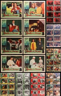2y099 LOT OF 96 1960S LOBBY CARDS 1960s complete sets from a variety of different movies!