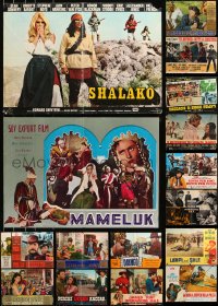 2y636 LOT OF 17 FORMERLY FOLDED 18X27 ITALIAN PHOTOBUSTAS 1960s-1970s from a variety of movies!