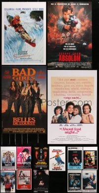 2y596 LOT OF 19 MOSTLY UNFOLDED BELGIAN POSTERS 1980s-1990s great images from a variety of movies!