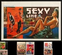 2y598 LOT OF 11 MOSTLY FORMERLY FOLDED BELGIAN POSTERS 1950s-1960s from a variety of movies!