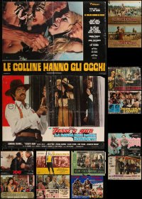2y630 LOT OF 20 FORMERLY FOLDED 19x27 ITALIAN PHOTOBUSTAS 1960s-1970s a variety of movie scenes!