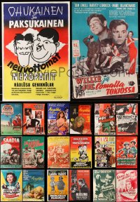 2y578 LOT OF 20 MOSTLY UNFOLDED FINNISH POSTERS 1950s-1960s great different movie images!