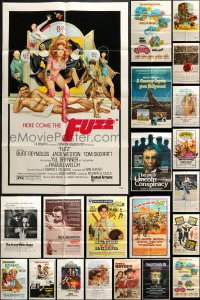 2y049 LOT OF 50 FOLDED ONE-SHEETS 1950s-1980s great images from a variety of different movies!