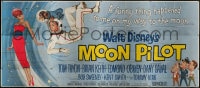 2z080 MOON PILOT 24sh 1962 Disney, Tom Tryon, Dany Saval, wacky space man and moon girl art!