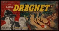 2z241 DRAGNET board game 1955 Jack Webb as Sgt. Joe Friday with badge 714!