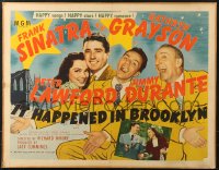 2z012 IT HAPPENED IN BROOKLYN style A 1/2sh 1947 Frank Sinatra, Durante, Lawford & Kathryn Grayson!