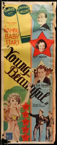 2z007 YOUNG & BEAUTIFUL insert 1934 William Haines, Judith Allen, Wampas Baby Stars, ultra rare!