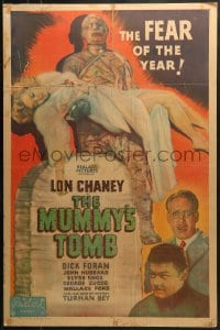 2z016 MUMMY'S TOMB 1sh R1948 bandaged monster Lon Chaney Jr., Universal horror, Fear of the Year!