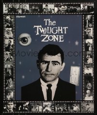 2z033 TWILIGHT ZONE 19x23 special poster 1980s close up of Rod Serling surrounded by scenes!