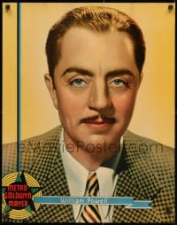 2z018 WILLIAM POWELL personality poster 1930s head & shoulders portrait of the MGM leading man!