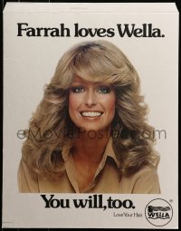 2z095 FARRAH FAWCETT standee 1970s smiling portrait, she loves Wella hair products & you will too!