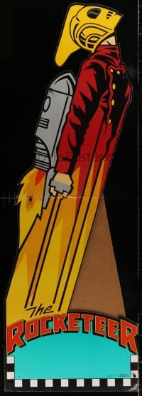 2z103 ROCKETEER standee 1980s cool art of the Dave Stevens comic character blasting off into sky!