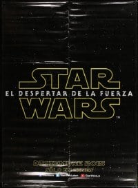 2z119 FORCE AWAKENS teaser South American vinyl banner 2015 Star Wars: Episode VII, classic title!